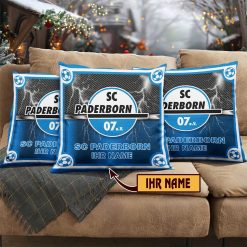 SC Paderborn 07 – Individueller Name im neuen Design, Kissen mit Füllung