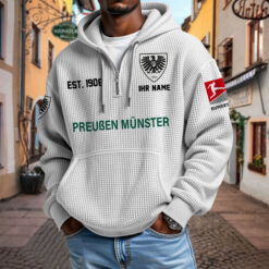 SC Preußen Münster – Waffel-Hoodie neue Version mit Ihrem Namen