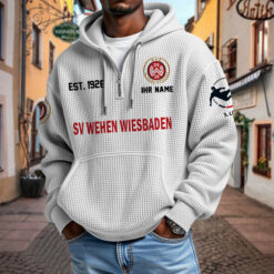 SV Wehen Wiesbaden – Waffel-Hoodie neue Version mit Ihrem Namen