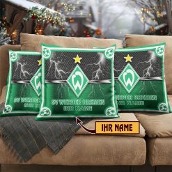 SV Werder Bremen – Individueller Name im neuen Design, Kissen mit Füllung