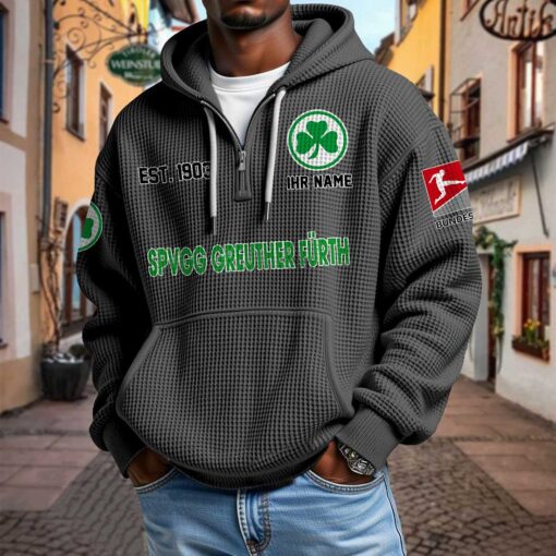 SpVgg Greuther Fürth – Waffel-Hoodie neue Version mit Ihrem Namen SpVgg Greuther Fürth – Waffel-Hoodie neue Version mit Ihrem Namen