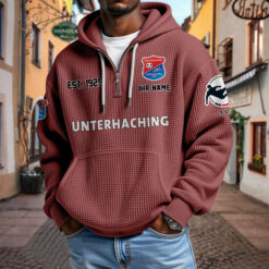 SpVgg Unterhaching – Waffel-Hoodie neue Version mit Ihrem Namen