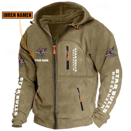 Starbulls Rosenheim Individueller Name Neue Version Zip-Up-Jacke Starbulls Rosenheim Individueller Name Neue Version Zip-Up-Jacke