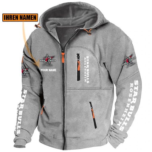 Starbulls Rosenheim Individueller Name Neue Version Zip-Up-Jacke Starbulls Rosenheim Individueller Name Neue Version Zip-Up-Jacke