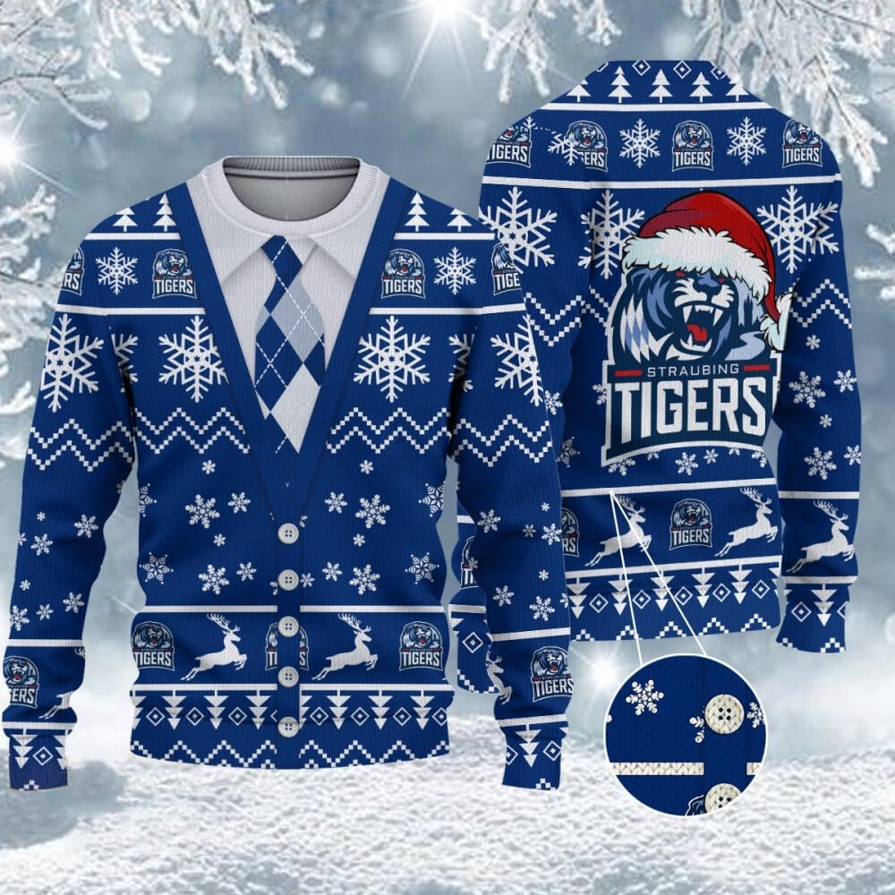 Straubing Tigers Neuer Stil Weihnachtspullover Straubing Tigers Neuer Stil Weihnachtspullover