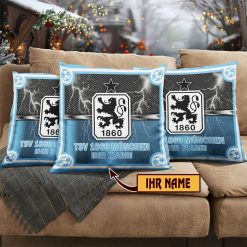 TSV 1860 München – Individueller Name im neuen Design, Kissen mit Füllung