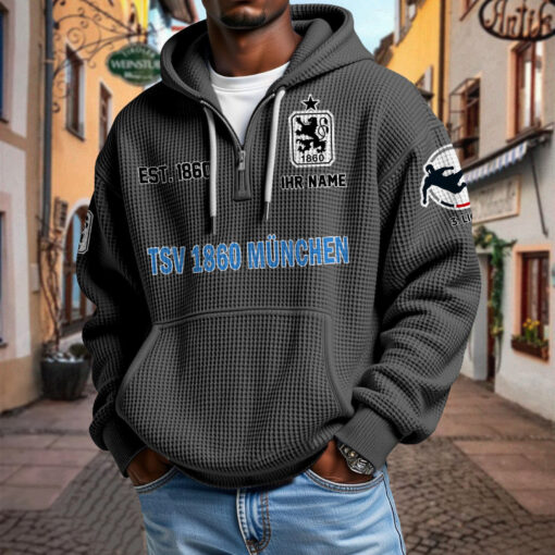 TSV 1860 München – Waffel-Hoodie neue Version mit Ihrem Namen TSV 1860 München – Waffel-Hoodie neue Version mit Ihrem Namen