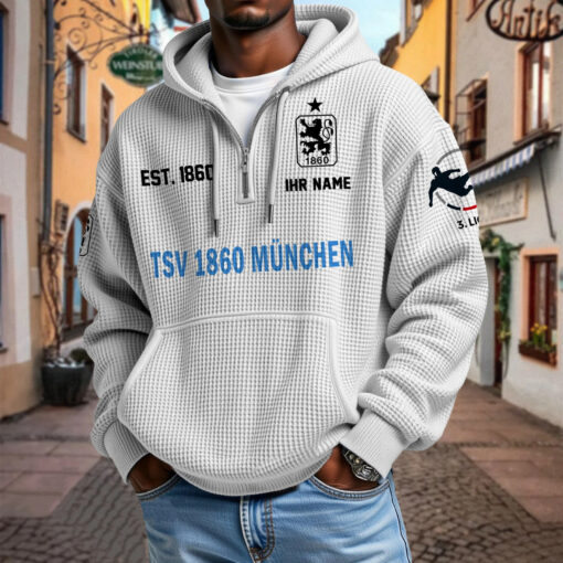 TSV 1860 München – Waffel-Hoodie neue Version mit Ihrem Namen TSV 1860 München – Waffel-Hoodie neue Version mit Ihrem Namen