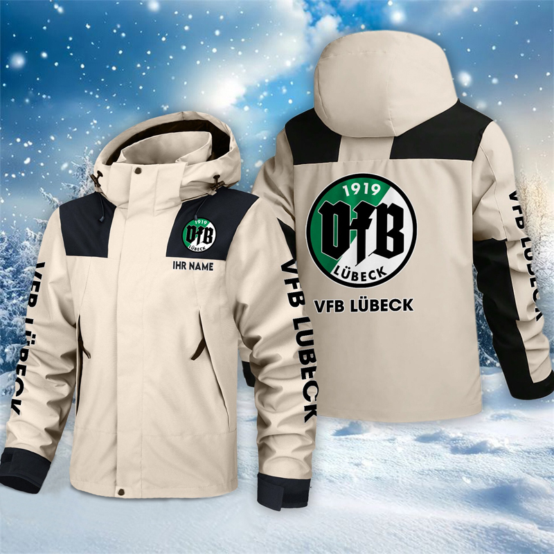 VfB Lübeck – Outdoorjacke Sportlicher Stil mit Ihrem Namen VfB Lübeck – Outdoorjacke Sportlicher Stil mit Ihrem Namen