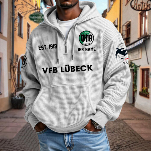 VfB Lübeck – Waffel-Hoodie neue Version mit Ihrem Namen VfB Lübeck – Waffel-Hoodie neue Version mit Ihrem Namen