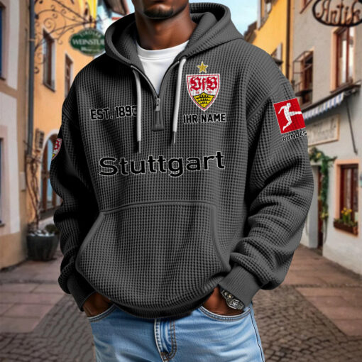 VfB Stuttgart – Waffel-Hoodie neue Version mit Ihrem Namen VfB Stuttgart – Waffel-Hoodie neue Version mit Ihrem Namen