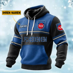 1. FC Heidenheim – Waffelstrick Hoodie Sonderausgabe mit Ihrem Namen