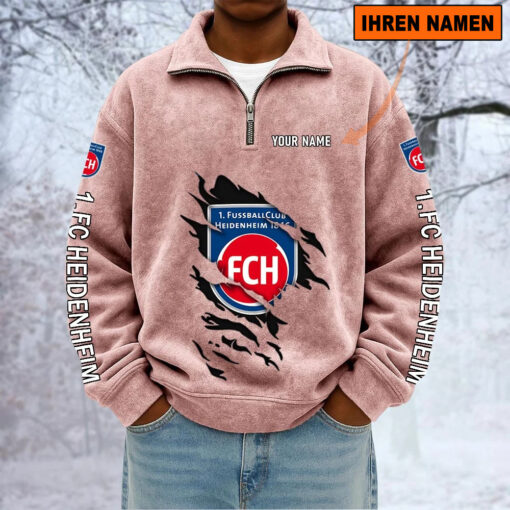 1. FC Heidenheim – Sweatshirt mit Halbzip – Neue Version mit Ihrem Namen 1. FC Heidenheim – Sweatshirt mit Halbzip – Neue Version mit Ihrem Namen