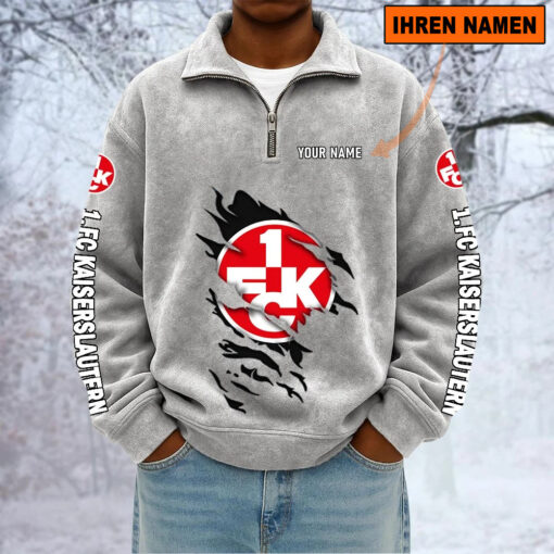 1. FC Kaiserslautern – Sweatshirt mit Halbzip – Neue Version mit Ihrem Namen 1. FC Kaiserslautern – Sweatshirt mit Halbzip – Neue Version mit Ihrem Namen