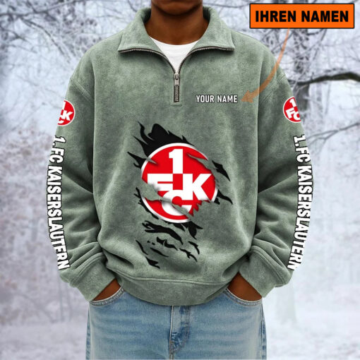 1. FC Kaiserslautern – Sweatshirt mit Halbzip – Neue Version mit Ihrem Namen 1. FC Kaiserslautern – Sweatshirt mit Halbzip – Neue Version mit Ihrem Namen