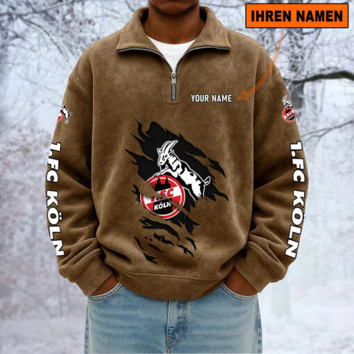 1. FC Köln – Sweatshirt mit Halbzip – Neue Version mit Ihrem Namen 1. FC Köln – Sweatshirt mit Halbzip – Neue Version mit Ihrem Namen