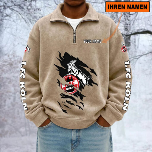 1. FC Köln – Sweatshirt mit Halbzip – Neue Version mit Ihrem Namen 1. FC Köln – Sweatshirt mit Halbzip – Neue Version mit Ihrem Namen
