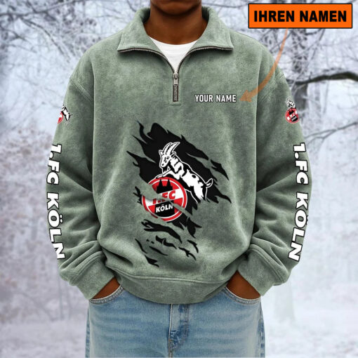 1. FC Köln – Sweatshirt mit Halbzip – Neue Version mit Ihrem Namen 1. FC Köln – Sweatshirt mit Halbzip – Neue Version mit Ihrem Namen