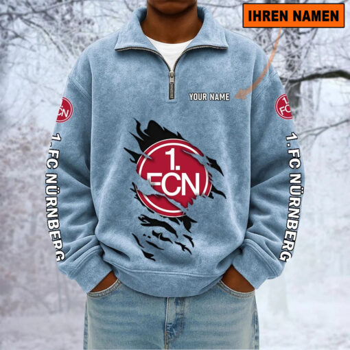 1. FC Nürnberg – Sweatshirt mit Halbzip – Neue Version mit Ihrem Namen 1. FC Nürnberg – Sweatshirt mit Halbzip – Neue Version mit Ihrem Namen