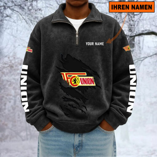 1. FC Union Berlin – Sweatshirt mit Halbzip – Neue Version mit Ihrem Namen 1. FC Union Berlin – Sweatshirt mit Halbzip – Neue Version mit Ihrem Namen