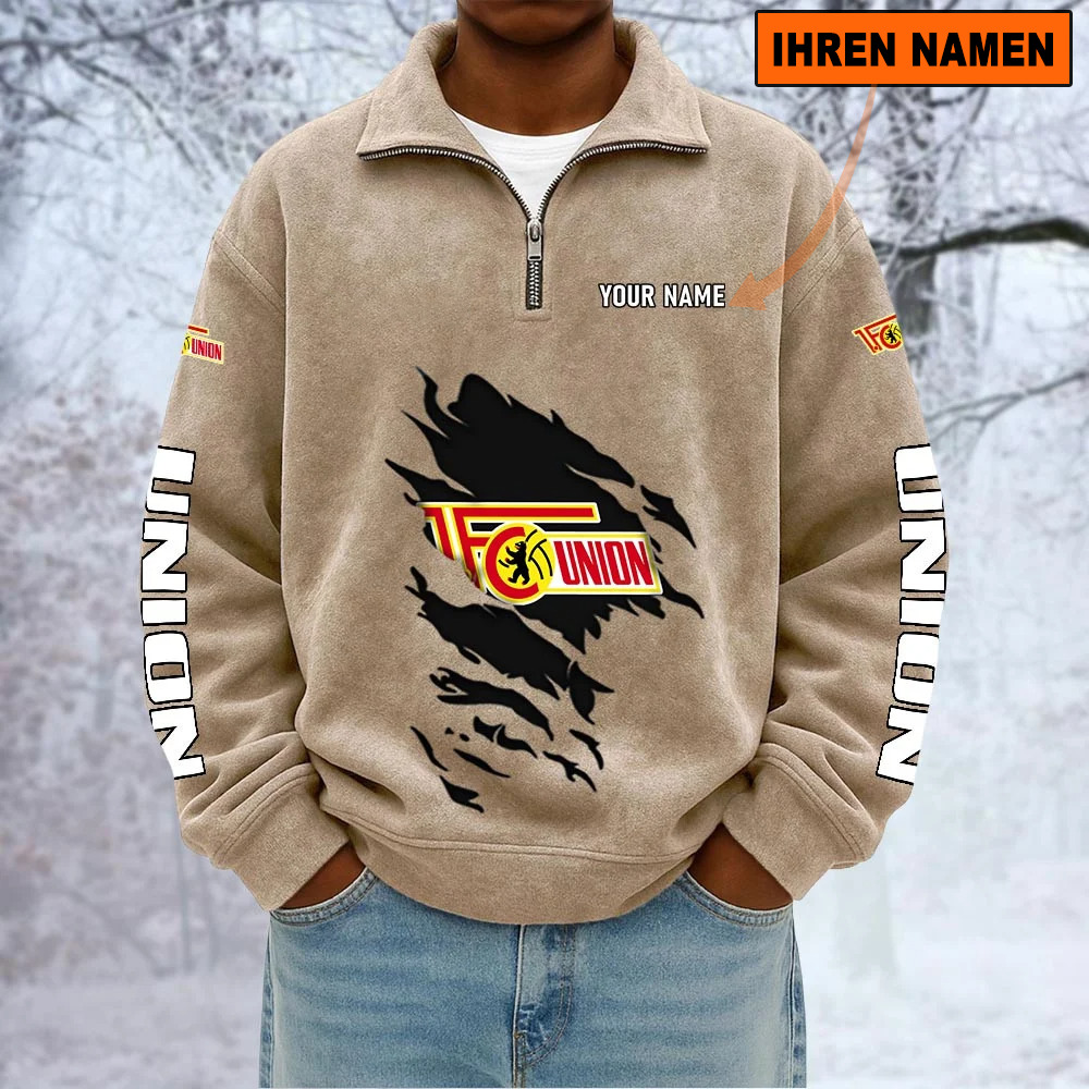 1. FC Union Berlin – Sweatshirt mit Halbzip – Neue Version mit Ihrem Namen 1. FC Union Berlin – Sweatshirt mit Halbzip – Neue Version mit Ihrem Namen