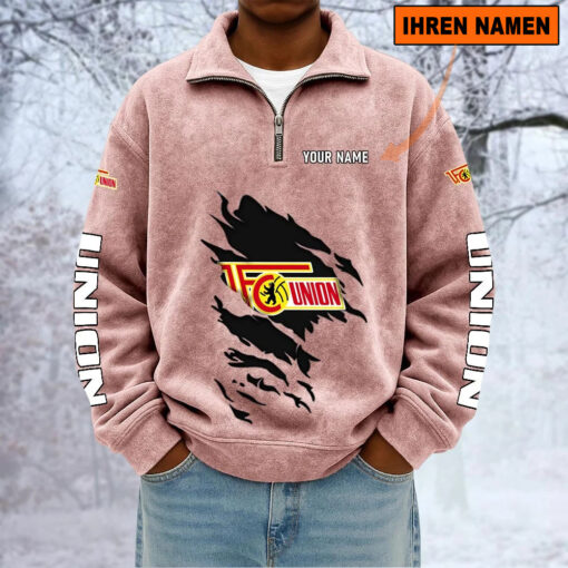 1. FC Union Berlin – Sweatshirt mit Halbzip – Neue Version mit Ihrem Namen 1. FC Union Berlin – Sweatshirt mit Halbzip – Neue Version mit Ihrem Namen
