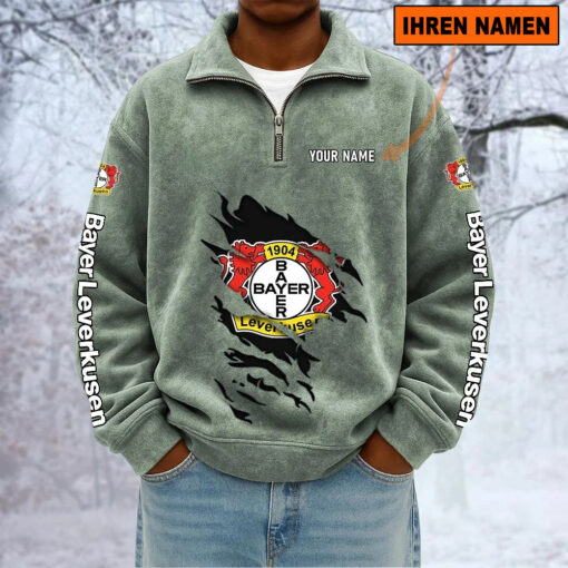 Bayer 04 Leverkusen – Sweatshirt mit Halbzip – Neue Version mit Ihrem Namen Bayer 04 Leverkusen – Sweatshirt mit Halbzip – Neue Version mit Ihrem Namen
