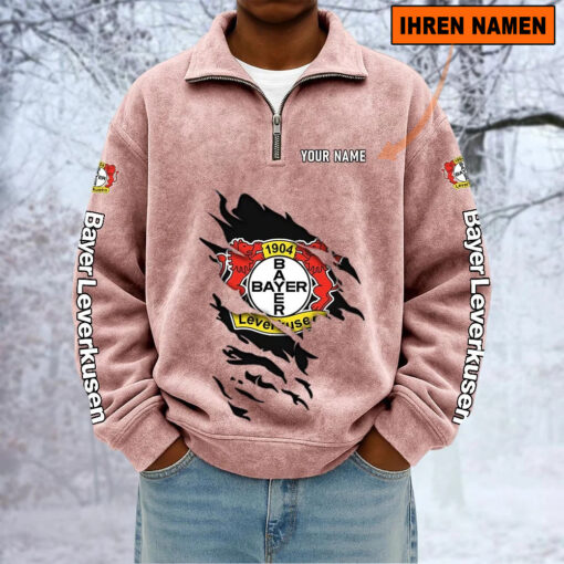 Bayer 04 Leverkusen – Sweatshirt mit Halbzip – Neue Version mit Ihrem Namen Bayer 04 Leverkusen – Sweatshirt mit Halbzip – Neue Version mit Ihrem Namen