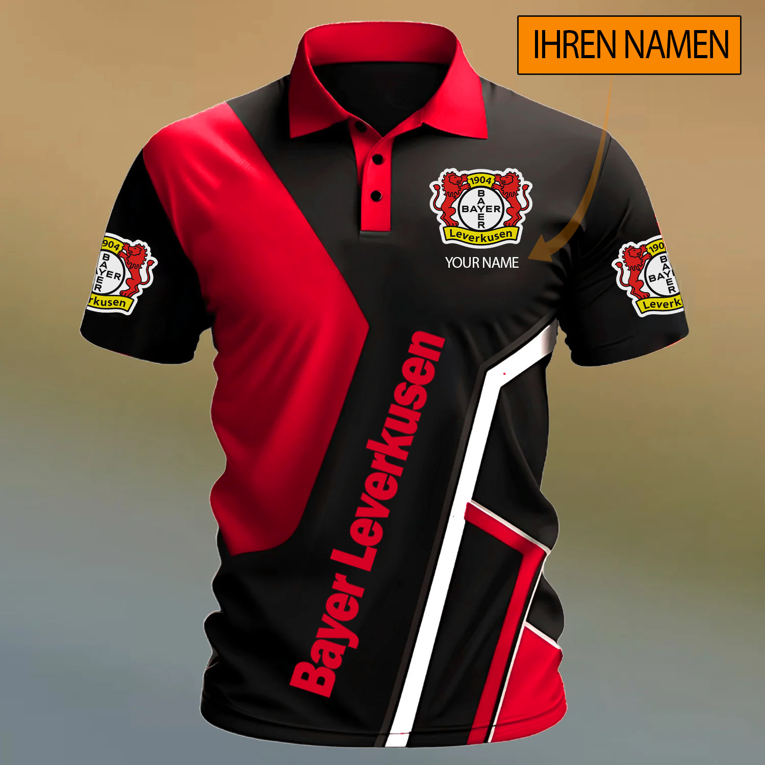 Bayer 04 Leverkusen – Polo Hemd Sonderausgabe mit Ihrem Namen Bayer 04 Leverkusen – Polo Hemd Sonderausgabe mit Ihrem Namen