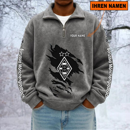 Borussia Mönchengladbach – Sweatshirt mit Halbzip – Neue Version mit Ihrem Namen Borussia Mönchengladbach – Sweatshirt mit Halbzip – Neue Version mit Ihrem Namen