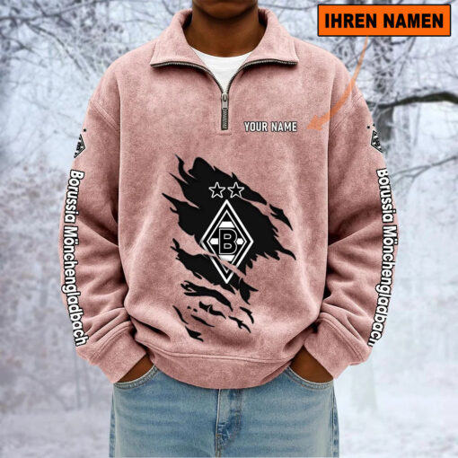 Borussia Mönchengladbach – Sweatshirt mit Halbzip – Neue Version mit Ihrem Namen Borussia Mönchengladbach – Sweatshirt mit Halbzip – Neue Version mit Ihrem Namen