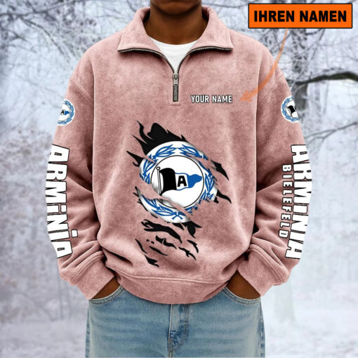 DSC Arminia Bielefeld – Sweatshirt mit Halbzip – Neue Version mit Ihrem Namen DSC Arminia Bielefeld – Sweatshirt mit Halbzip – Neue Version mit Ihrem Namen