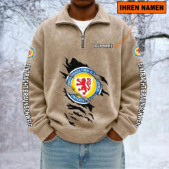 Eintracht Braunschweig – Sweatshirt mit Halbzip – Neue Version mit Ihrem Namen