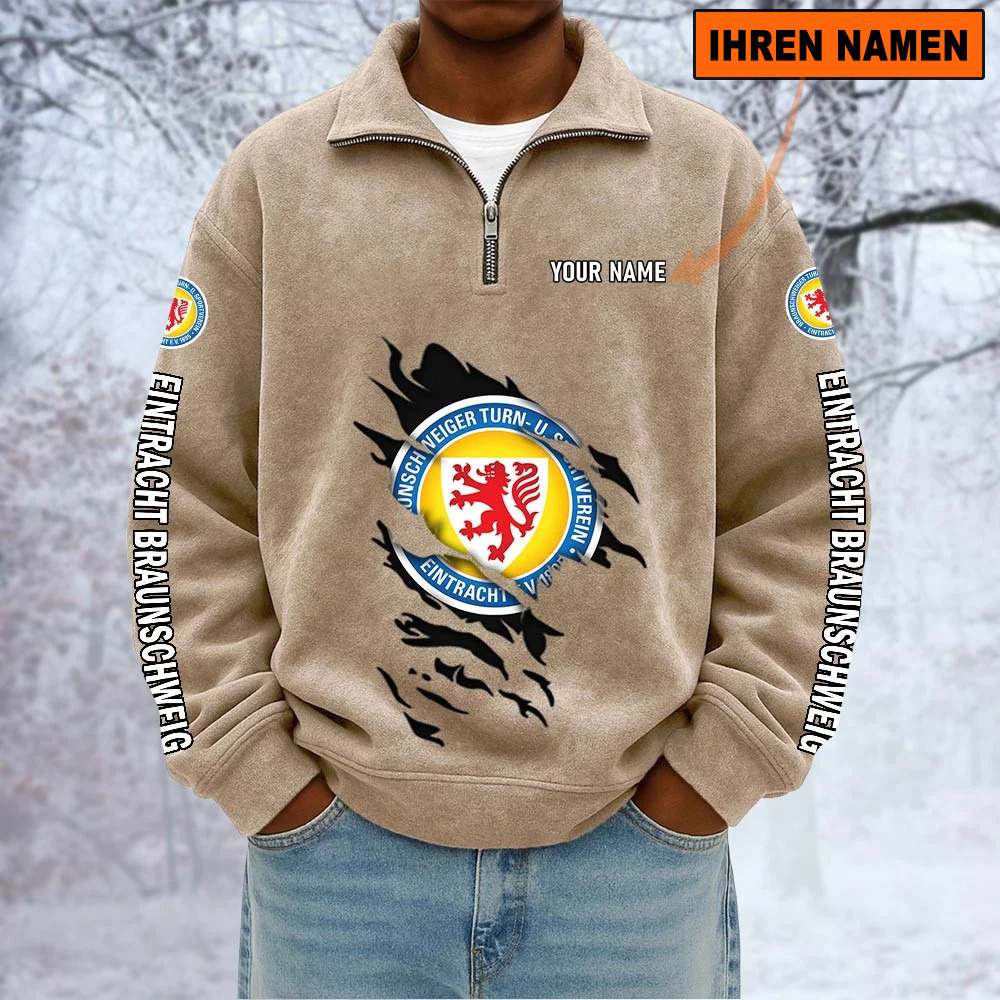 Eintracht Braunschweig – Sweatshirt mit Halbzip – Neue Version mit Ihrem Namen Eintracht Braunschweig – Sweatshirt mit Halbzip – Neue Version mit Ihrem Namen