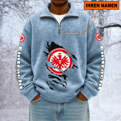 Eintracht Frankfurt – Sweatshirt mit Halbzip – Neue Version mit Ihrem Namen Eintracht Frankfurt – Sweatshirt mit Halbzip – Neue Version mit Ihrem Namen