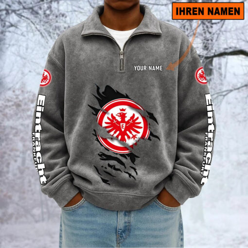 Eintracht Frankfurt – Sweatshirt mit Halbzip – Neue Version mit Ihrem Namen Eintracht Frankfurt – Sweatshirt mit Halbzip – Neue Version mit Ihrem Namen