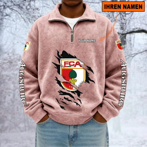 FC Augsburg – Sweatshirt mit Halbzip – Neue Version mit Ihrem Namen FC Augsburg – Sweatshirt mit Halbzip – Neue Version mit Ihrem Namen
