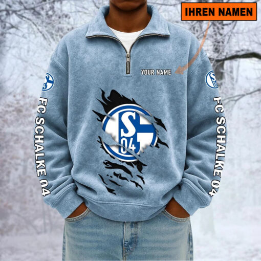 FC Schalke 04 – Sweatshirt mit Halbzip – Neue Version mit Ihrem Namen FC Schalke 04 – Sweatshirt mit Halbzip – Neue Version mit Ihrem Namen