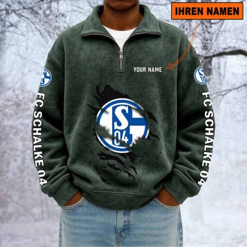 FC Schalke 04 – Sweatshirt mit Halbzip – Neue Version mit Ihrem Namen FC Schalke 04 – Sweatshirt mit Halbzip – Neue Version mit Ihrem Namen
