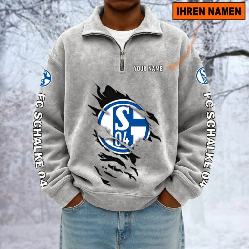 FC Schalke 04 – Sweatshirt mit Halbzip – Neue Version mit Ihrem Namen FC Schalke 04 – Sweatshirt mit Halbzip – Neue Version mit Ihrem Namen