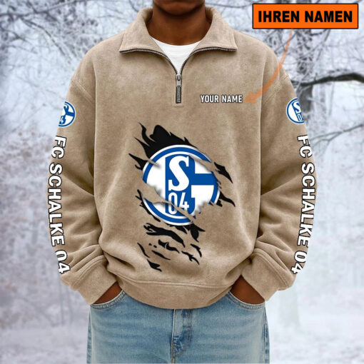 FC Schalke 04 – Sweatshirt mit Halbzip – Neue Version mit Ihrem Namen FC Schalke 04 – Sweatshirt mit Halbzip – Neue Version mit Ihrem Namen