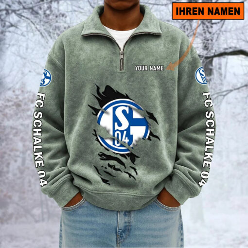 FC Schalke 04 – Sweatshirt mit Halbzip – Neue Version mit Ihrem Namen FC Schalke 04 – Sweatshirt mit Halbzip – Neue Version mit Ihrem Namen