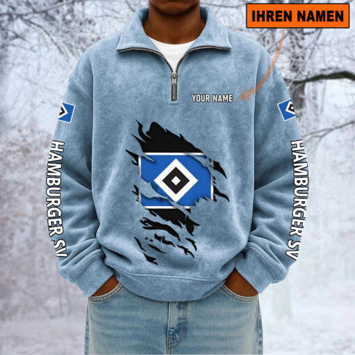 Hamburger SV – Sweatshirt mit Halbzip – Neue Version mit Ihrem Namen Hamburger SV – Sweatshirt mit Halbzip – Neue Version mit Ihrem Namen