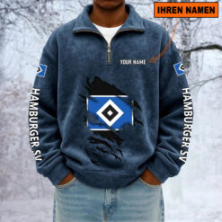 Hamburger SV – Sweatshirt mit Halbzip – Neue Version mit Ihrem Namen