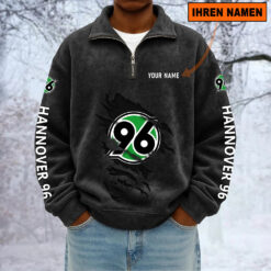 Hannover 96 – Sweatshirt mit Halbzip – Neue Version mit Ihrem Namen