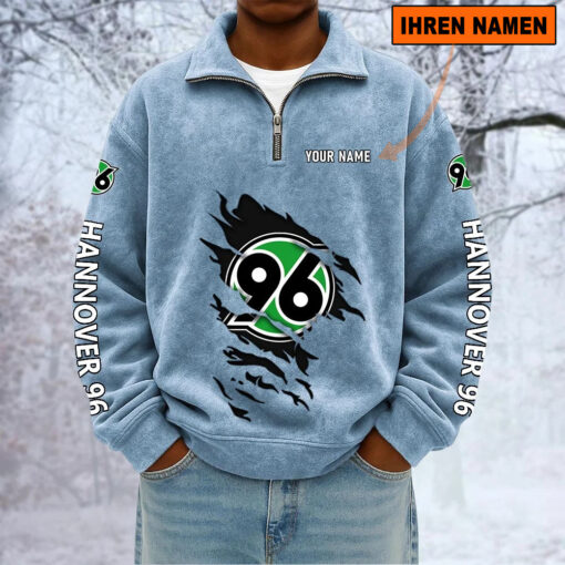 Hannover 96 – Sweatshirt mit Halbzip – Neue Version mit Ihrem Namen Hannover 96 – Sweatshirt mit Halbzip – Neue Version mit Ihrem Namen