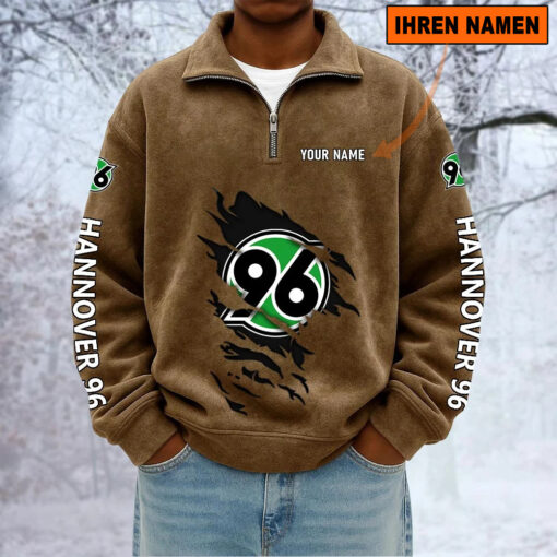 Hannover 96 – Sweatshirt mit Halbzip – Neue Version mit Ihrem Namen Hannover 96 – Sweatshirt mit Halbzip – Neue Version mit Ihrem Namen