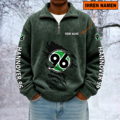 Hannover 96 – Sweatshirt mit Halbzip – Neue Version mit Ihrem Namen