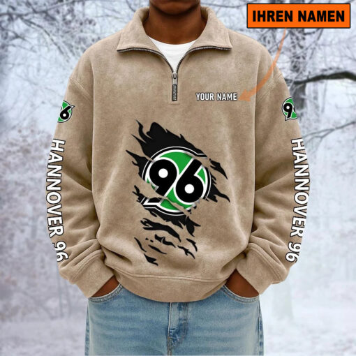 Hannover 96 – Sweatshirt mit Halbzip – Neue Version mit Ihrem Namen Hannover 96 – Sweatshirt mit Halbzip – Neue Version mit Ihrem Namen
