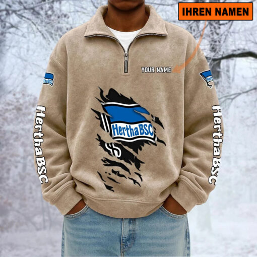 Hertha BSC – Sweatshirt mit Halbzip – Neue Version mit Ihrem Namen Hertha BSC – Sweatshirt mit Halbzip – Neue Version mit Ihrem Namen